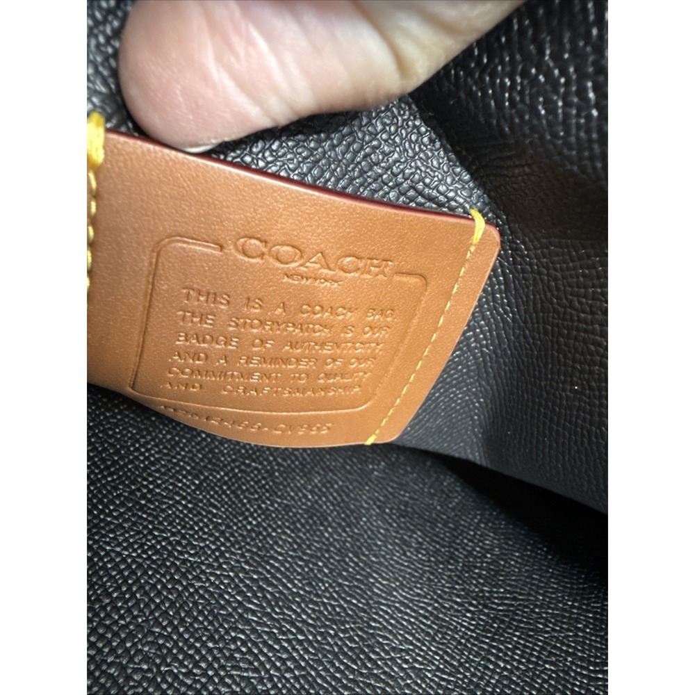 Coach Mollie Tote 25 in Signature Canvas Women Brown Black - Picture 7 of 12